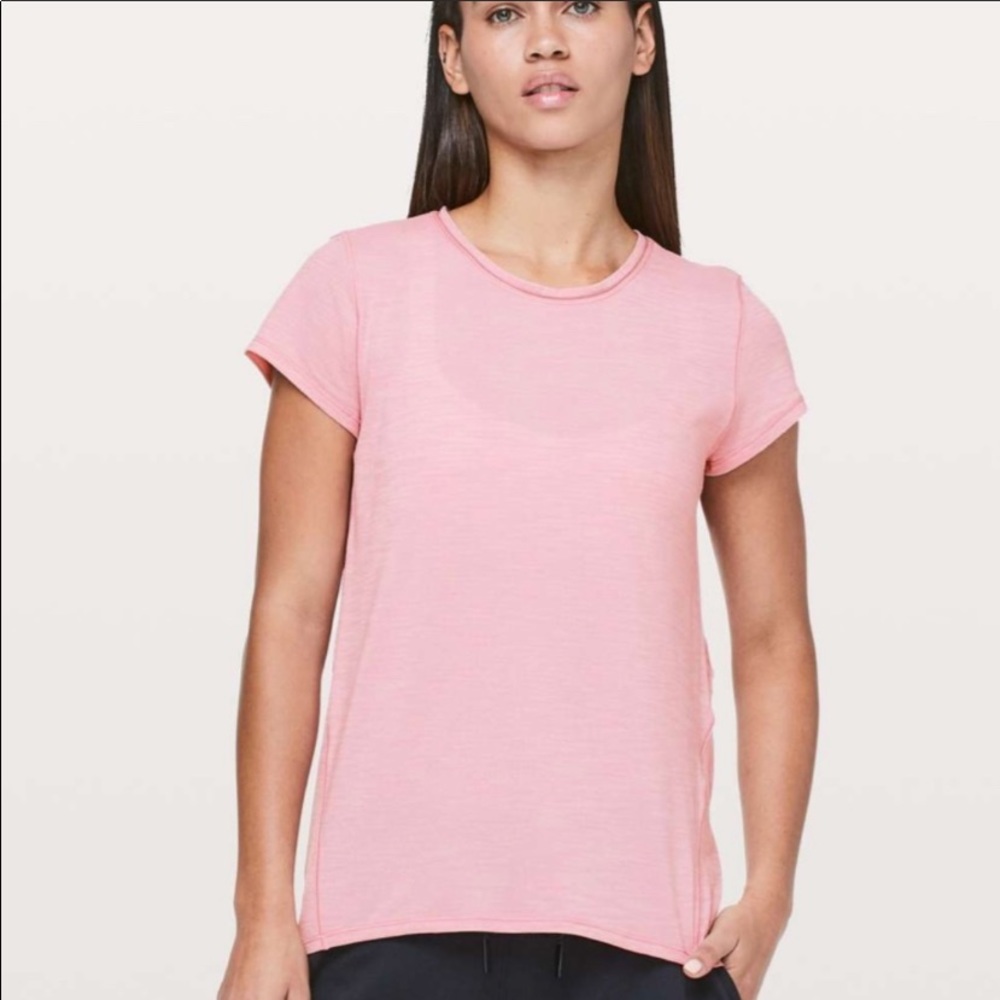 LULULEMON PINK SHORT SLEEVE